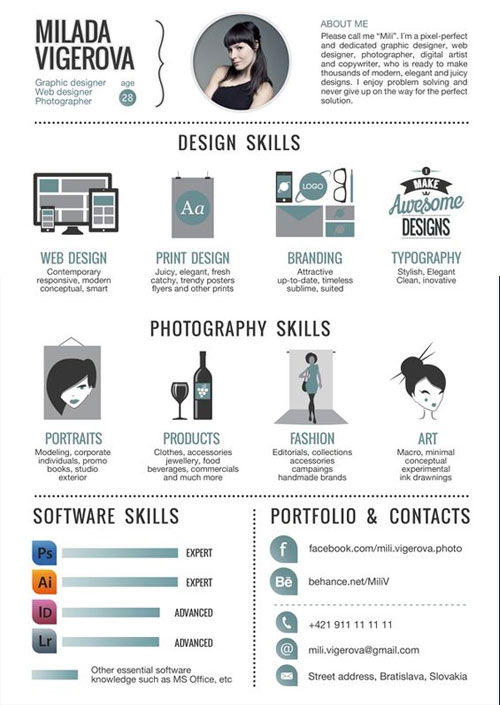 50 simple  u0026 creative resume  cv  design ideas    examples
