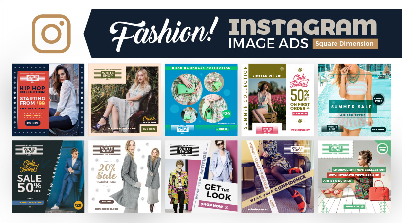 10 Promotional Instagram Website Banner Ad Design Templates In Ai Format