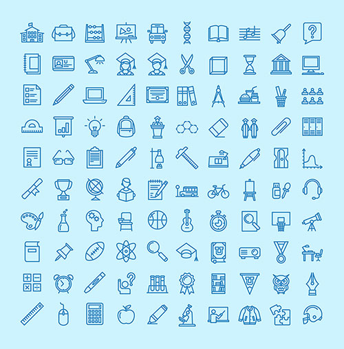 best-free-education-icon-set