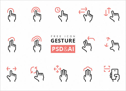 free-gesture-icon-set