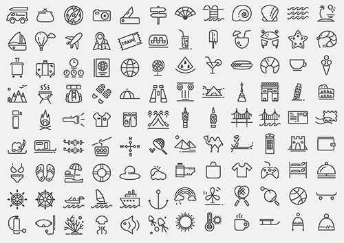 free-travelling-icon-set