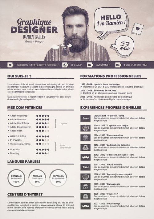 vintage-style-resume-template-design-for-graphic-artists-and-designers