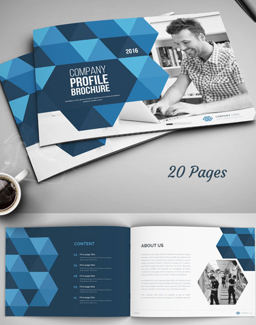 company-annual-report-profile-bi-fold-brochure-design-template