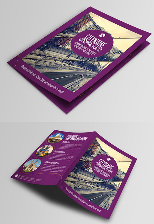 history-city-guide-template-bi-fold-brochure-design