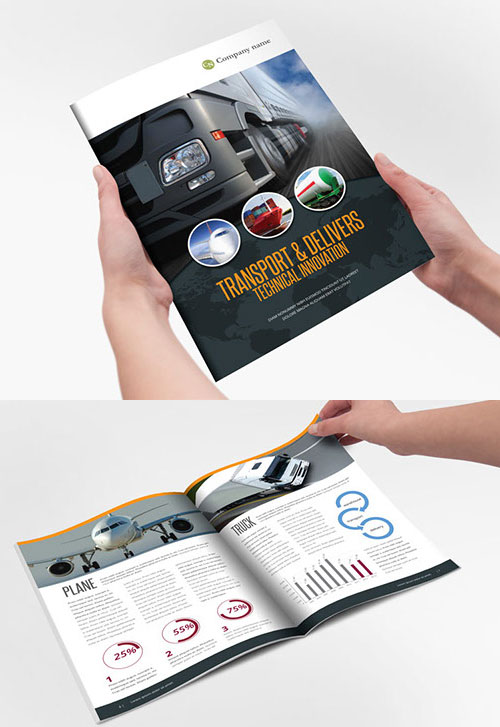 transport-delivery-bi-fold-brochure-template-design