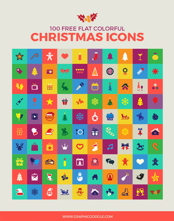 100-free-flat-colorful-christmas-icons