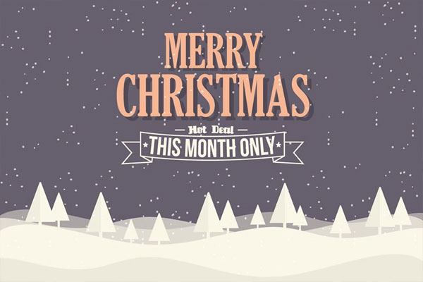 free-christmas-ecommerce-background-illustration-with-typography