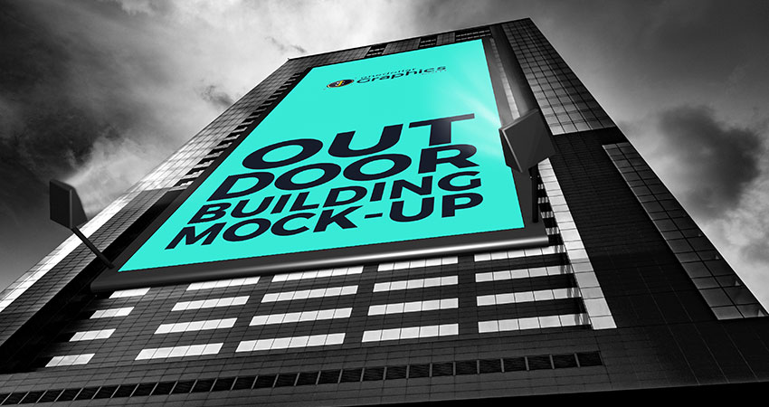 Download Free Outdoor Advertisment Building Billboard Mock Up PSD