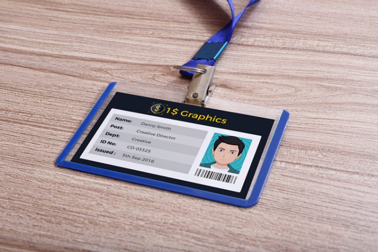 Free Company Employee Identity Card Design Template – One Dollar Graphics