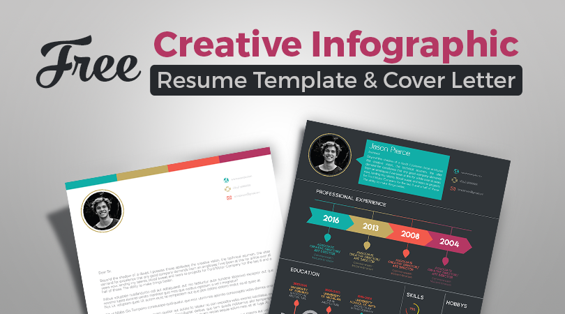 Free Creative Infographic Resume Template With Cover Letter INDD File-1