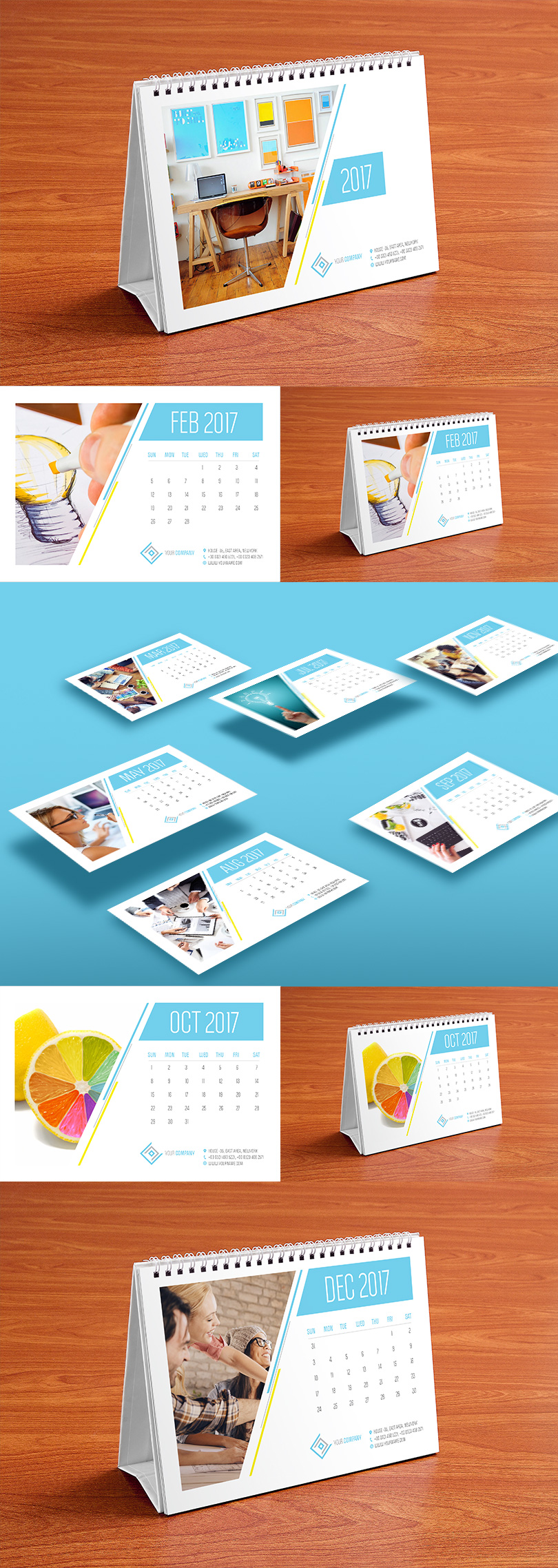 table-calendar-design-template-and-mock-up-psd