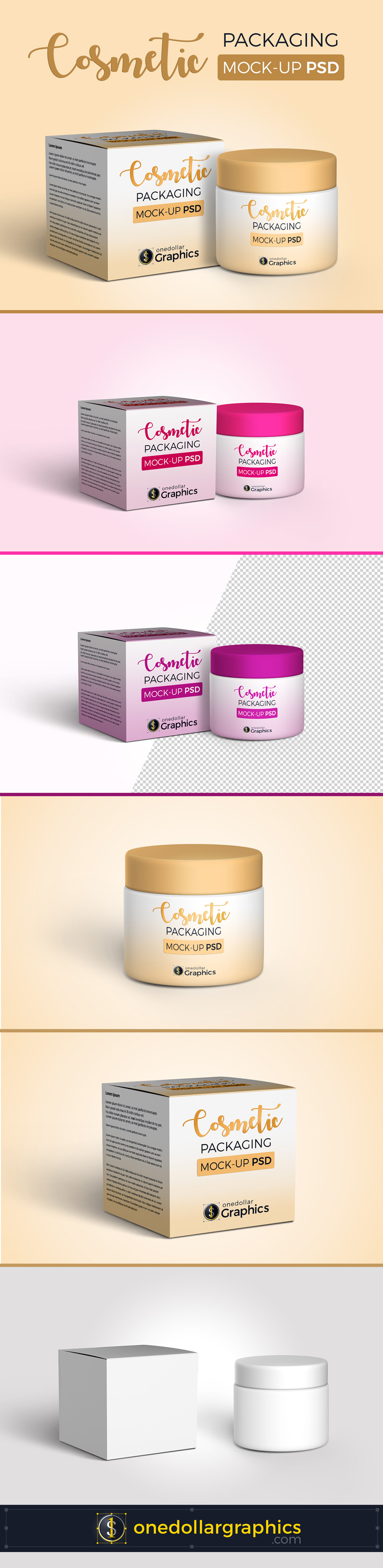 Download Cosmetic Cream Bottle Packaging Mock Up Psd