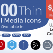 Buy-300-Thin-Social-Media-Icons