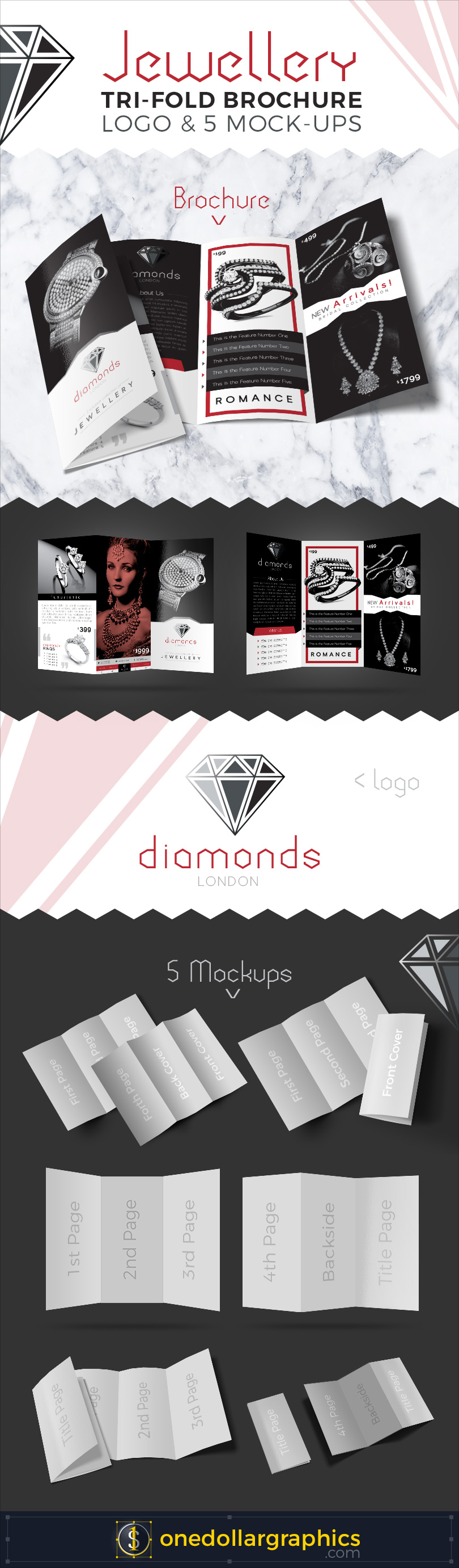 Jewellery-Tri-Fold-Brochure-&-Logo-Design-Template-with-5-Mock-up-PSD-Files