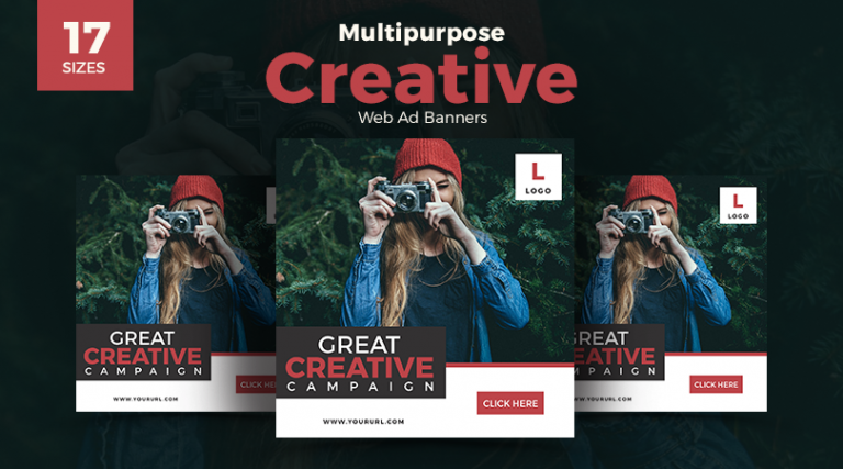 Multipurpose Creative Web Advertising Banner Design Template